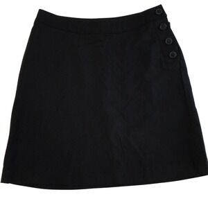 Lija Black Side Button Athletic Golf Tennis Skort Womens Stretch Size 4